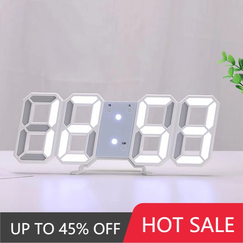 3d Led Digital Clock For Living Room Decor,digital Wall Clock Led