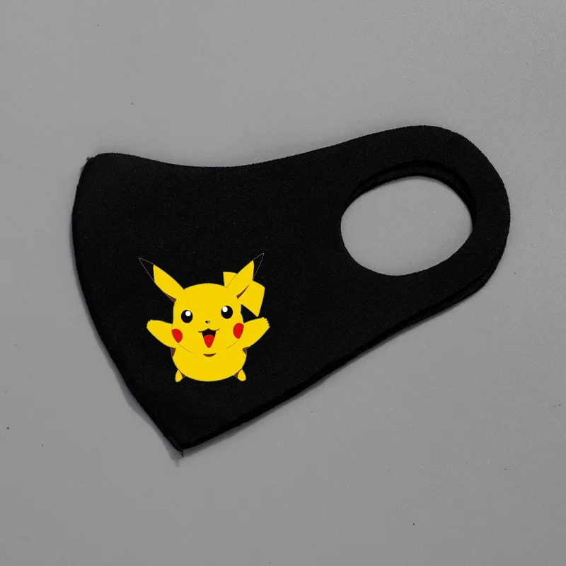 

1 Pc Pikachu Pokemon Go Mask Imitation Haze Mask Cosplay Cotton Unisex Breathable Mouth Respirator Washable Mask for Women Men