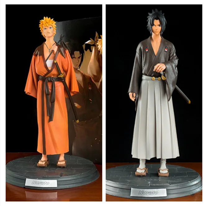 30CM Classic Anime Naruto Toys Kimono Uzumaki Sasuke Uchiha Action Figures Decoration Model Children's Gifts Collection Unisex | Игрушки