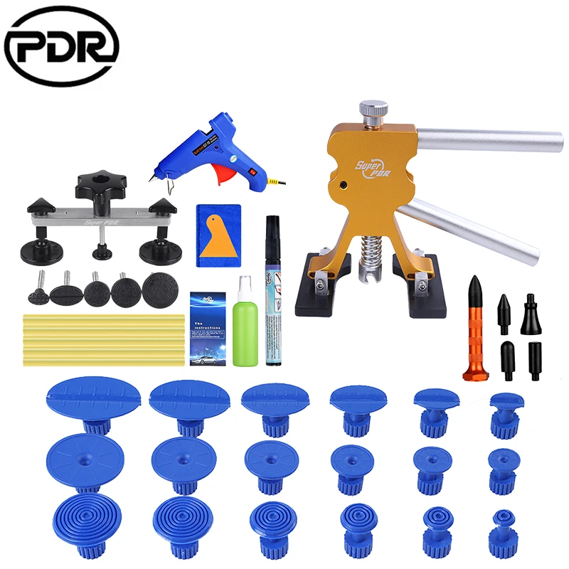 

PDR tools Dent Removal Tools Paintless Dent Repair Tools Kit with glue gun Suction Cup Dent Puller Bridge Puller Hand Tool