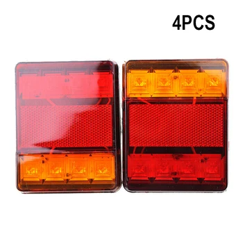 

Rustproof LED Lights Accessories 4pcs Lamps Set Amber ABS Plastic DC 12V