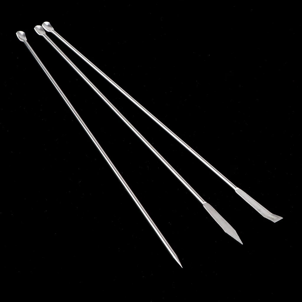 Set Of 3 Stainless Steel Micro Lab Spoon/ Scoop Lab Spatula Lab Supplies