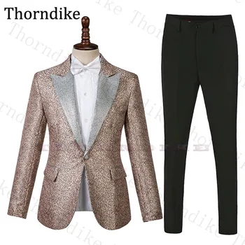 

Thorndike Leopard Print Men Suit For Wedding Peaked Lapel Single Breasted Wedding Dress Custom Made Summer Casual Best Men Suits