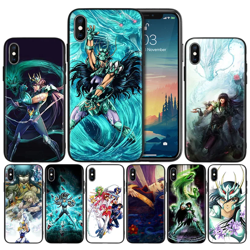 

Saint Seiya Shiryu Anime Silicone Case Cover for iPhone XR X XS Max 11 Pro Max 7 7Plus 8 8Plus 6 6S Plus 5 5S SE 5C 7+ 8+ 6+
