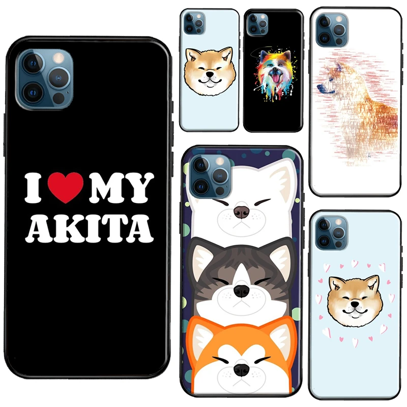 best case for iphone 13  Animal Cute Dog Akita Phone Case For iPhone 13 11 12 Pro Max XS XR X SE 2020 5S 6S 7 8 Plus 13 mini Back Cover best cases for iphone 13 