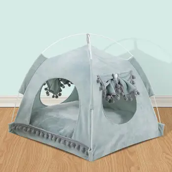 

18.89x18.89x19.29inch Pet Dog Playpen Tent Room Puppy Exercise Cat Cage Waterproof Three Door Mesh Shade Cover Nest Kennel