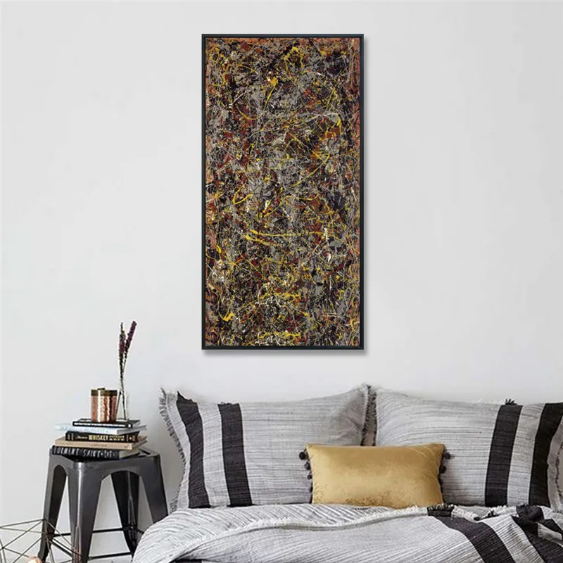 

Number 5 1948 by Jackson Pollock Abstract Canvas Wall Art Living Room Home Office Decorations Unframed