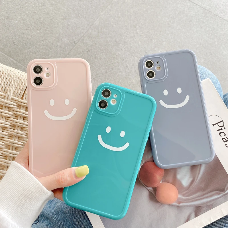 Защитный чехол для телефона со смайликом Iphone 11 Pro MAX X XR XS 7 8 Plus мягкий силиконовый