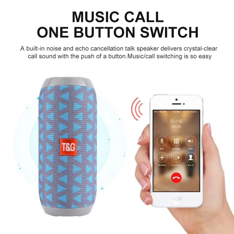 Портативная уличная Bluetooth колонка стерео музыкальный плеер водонепроницаемый
