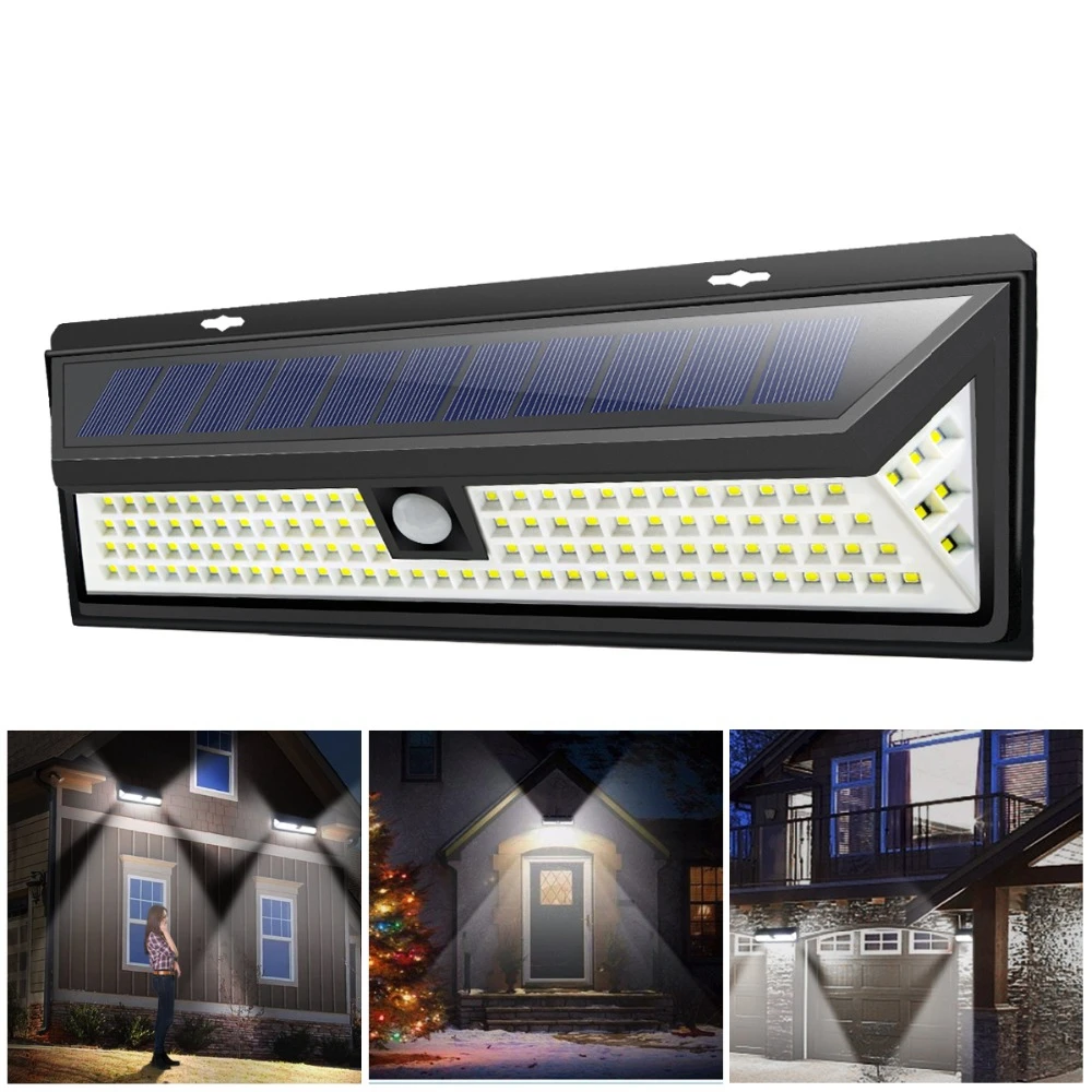 

LED Light Outdoor Solar Power Path Lights With PIR Motion Sensor Smart Light Waterproof Wall Light Plaza Street Yard Lamp Decor