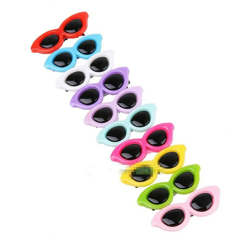 

10pc Pet Dog Sunglasses Pet Dog Cat Puppy Grooming Pin Bow Hairpin Solid Hair Clip Animals Decoration Accessories