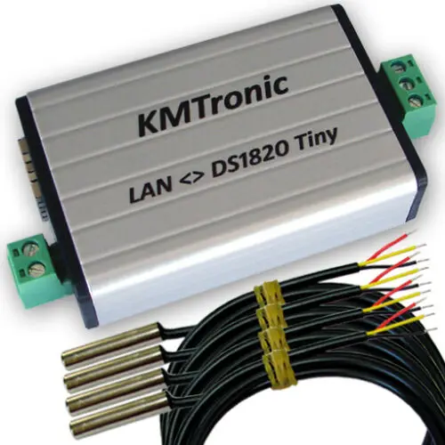 Internet LAN WEB Digital Temperature Monitor Controller, Four Sensors DS18B20