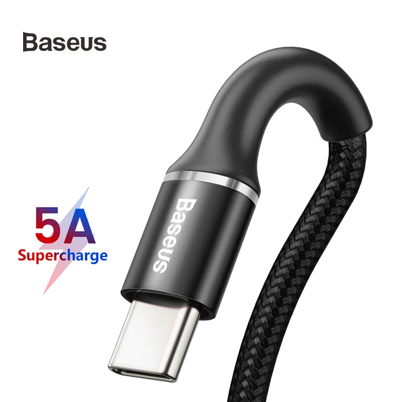 

Baseus 40W USB Type C Cable For Huawei Mate 20 10 P30 P20 Pro Lite USBC 5A Fast Charge USB-C 3.0 Charger Cord Mobile Phone Cable