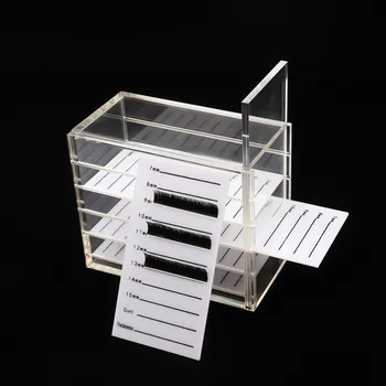 

5 Layers Eyelash Storage Box Makeup Display Container Eyelashes Glue Pallet Holder Grafting Eyelash Transparent Box