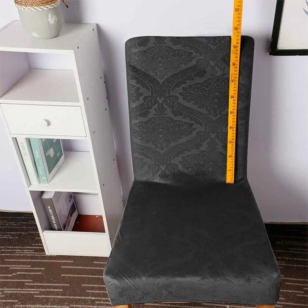 Чехол для стула, 3D эффект, декоративное тиснение, утолщенное, половина пакета, для свадьбы, вечеринки, банкета, столовой, растягивающееся, эластичное, универсальное сиденье