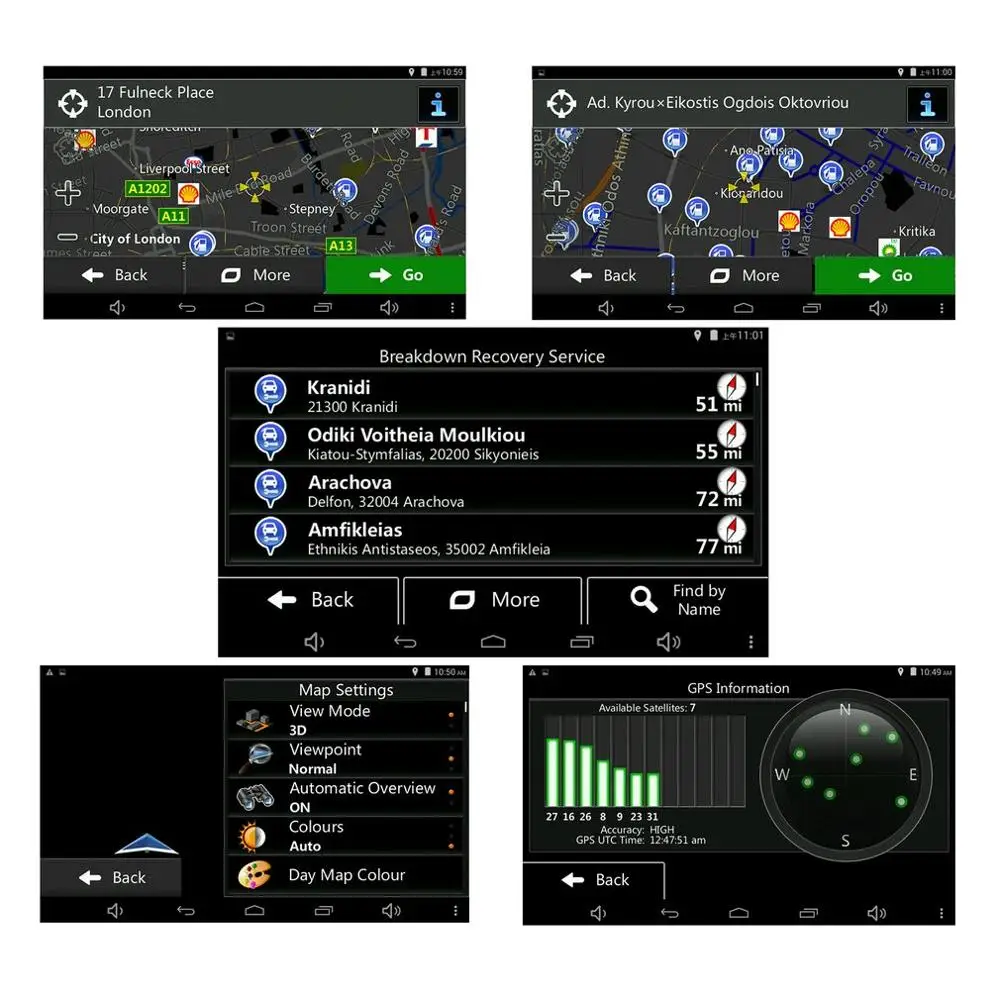  LESHP 7 zoll HD Auto GPS Navigation Android 8GB Quad-core Automobil 3D Navigator Smart Stimme Erinn