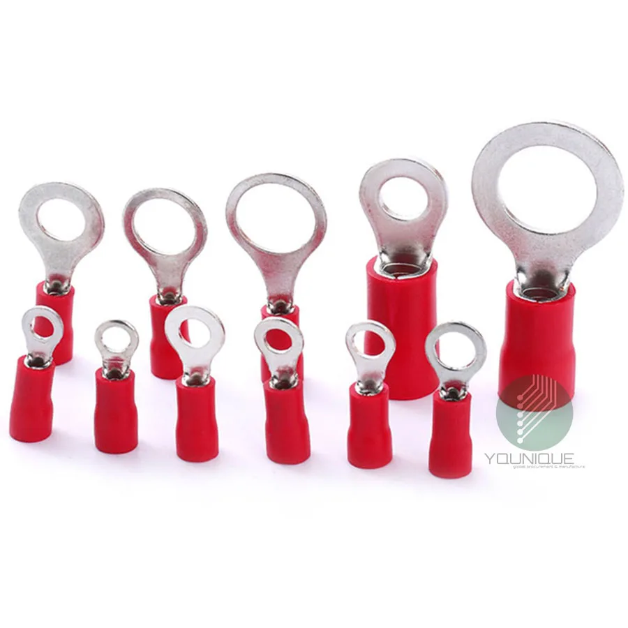 Electrical Splice Crimp Connector Eyelet Terminal Red Insulated Ring Terminals