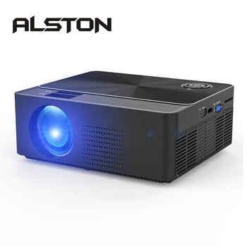 

ALSTON W2 HD Projector 4000 Lumens Android WIFI Bluetooth Portable Cinema Beamer Support 1080p HDMI USB VGA AV SD with gift