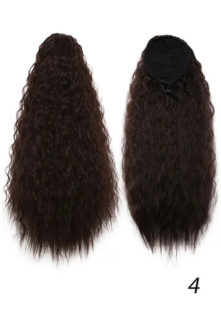 Amir Hair Drawstring Ponytail Extensions Synthetic Long Kinky Curly Ponytails Wig Hair Pieces For Women Fake Hair Extension Clip 4