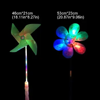 

10 Pcs Glowing Plastic Windmill Pinwheel Wind Spinner Garden Lawn Party Decor P31B