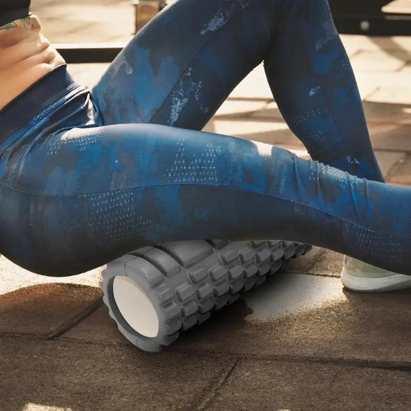 33cm EVA Yoga Column Fitness Pilates Yoga Foam Roller blocks Train Gym Massage Grid Trigger Point Therapy Physio Exercise