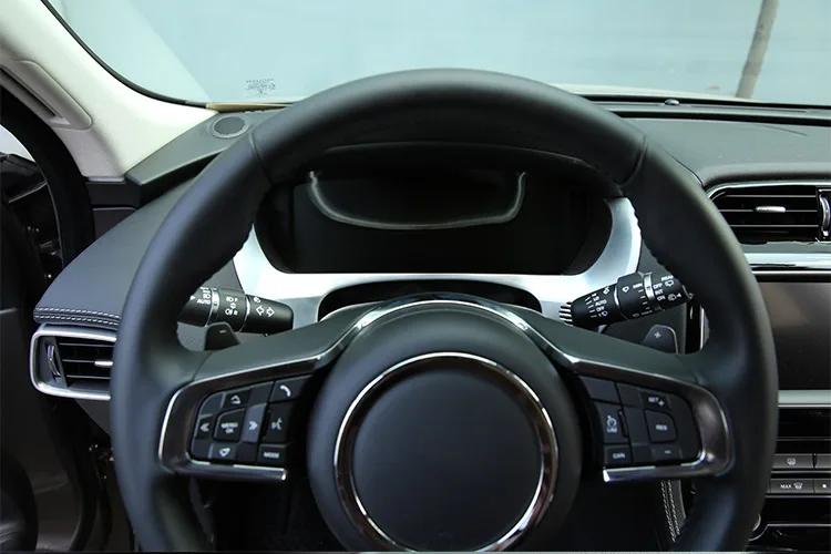 Для Jaguar F-Pace f pace X761 аксессуары для автостайлинга ABS Хромированная приборная панель украшение для рамки накладка