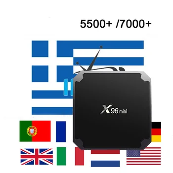 

2020 Amlogic S905W X96mini Smart TV BOX with 5500+ Greek Turkey Italy Romania USA UK Albania French