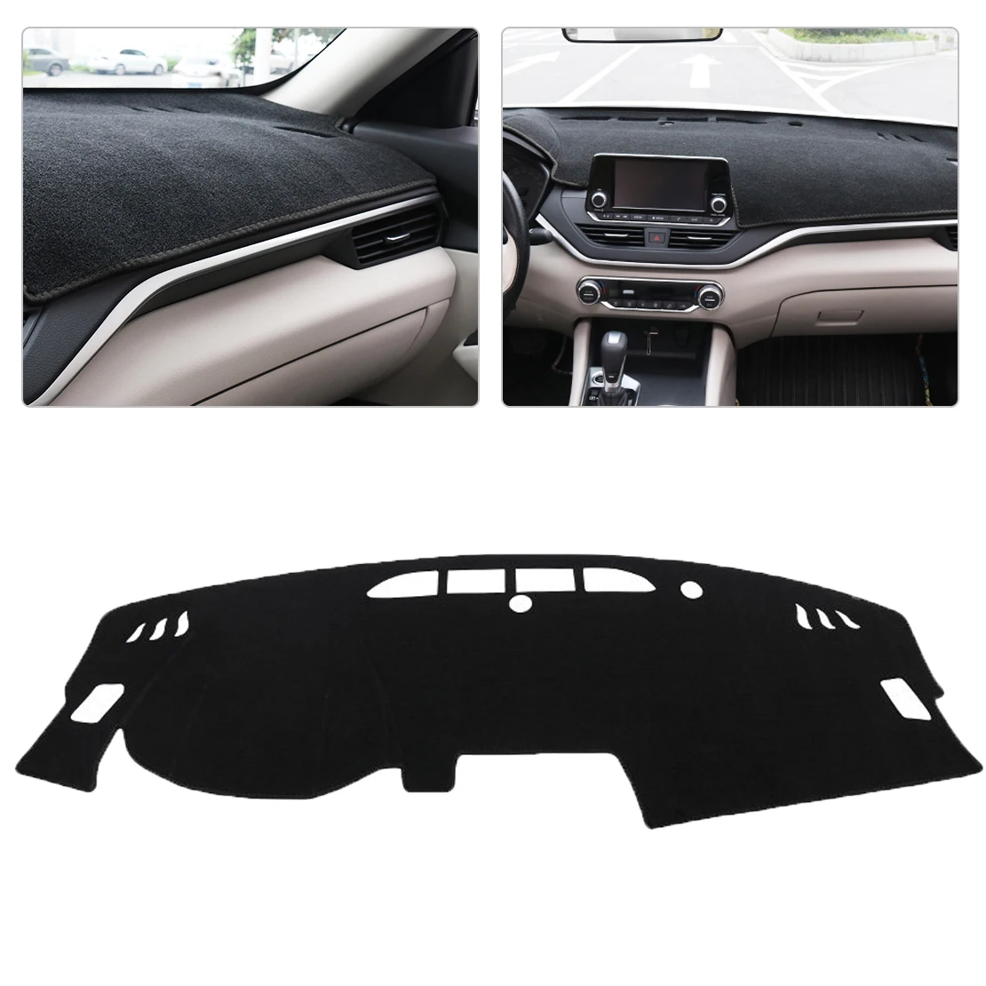 DWCX New Felt fabric Car Dashboard Dash Mat Cover Pad SunShade Carpet
