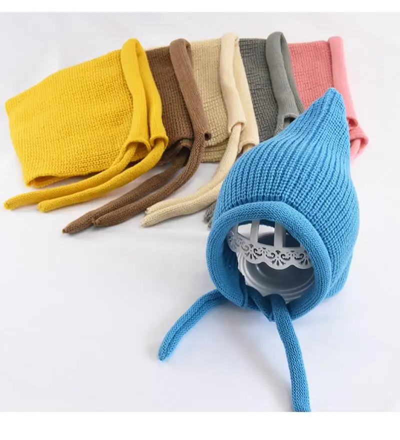 Новая осенне зимняя вязаная мягкая теплая шапка для новорожденных мальчиков и