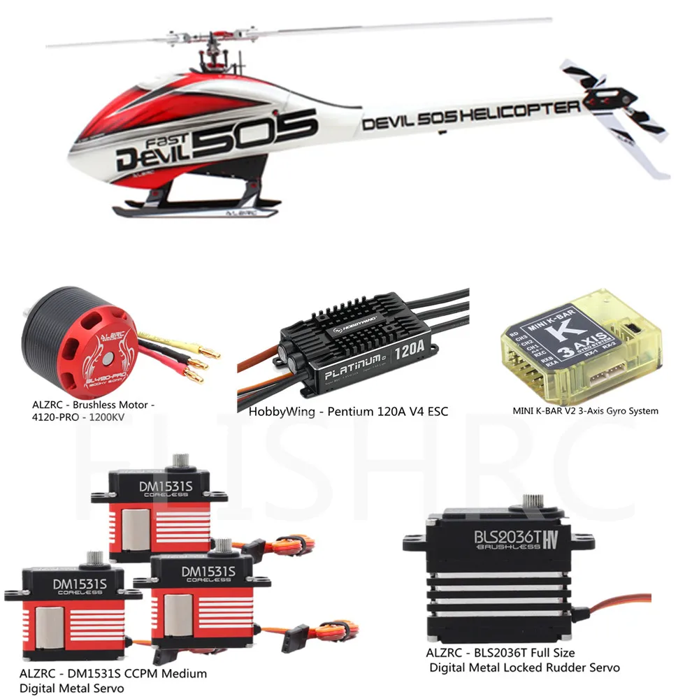 

ALZRC Devil 505 FAST RC Helicopter Super Combo With Pentium 120A V4 ESC In store