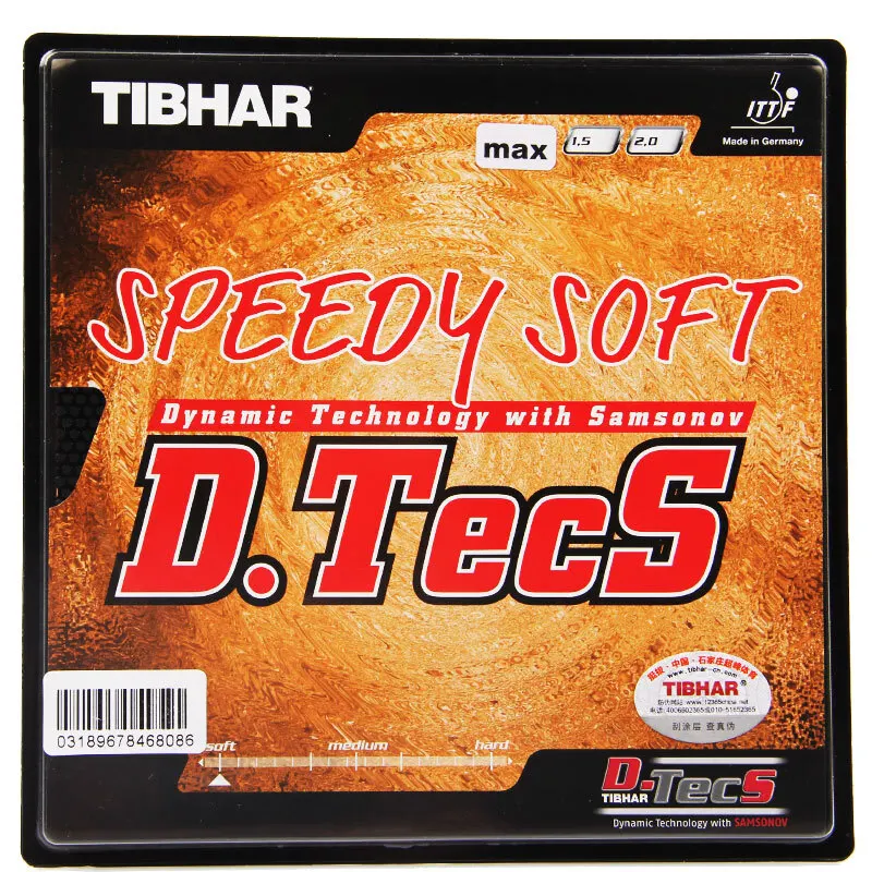 TIBHAR SPEEDY SOFT D. TECS короткие пипсы с губкой для настольного тенниса резиновый пинг-понг tenis de mesa