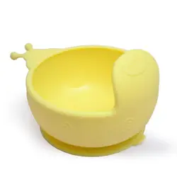 Snail Shape Silicone Baby Suction Bowl Slip Resistant Learning Feeding Tableware