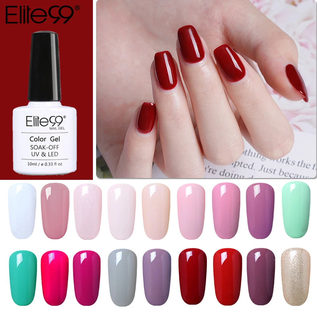 Elite99 отмачиваемый 10 мл чистый цвет УФ гель для ногтей Vernis Полупостоянный лак для ногтей Гибридный лак для ногтей маникюр ногтей|Гель для ногтей| | АлиЭкспресс