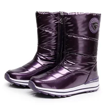 Водонепроницаемые ботинки до середины икры; женские зимние ботинки; теплые зимние ботинки на меху; зимние женские ботинки; женская обувь на платформе; легкие ботинки; 41