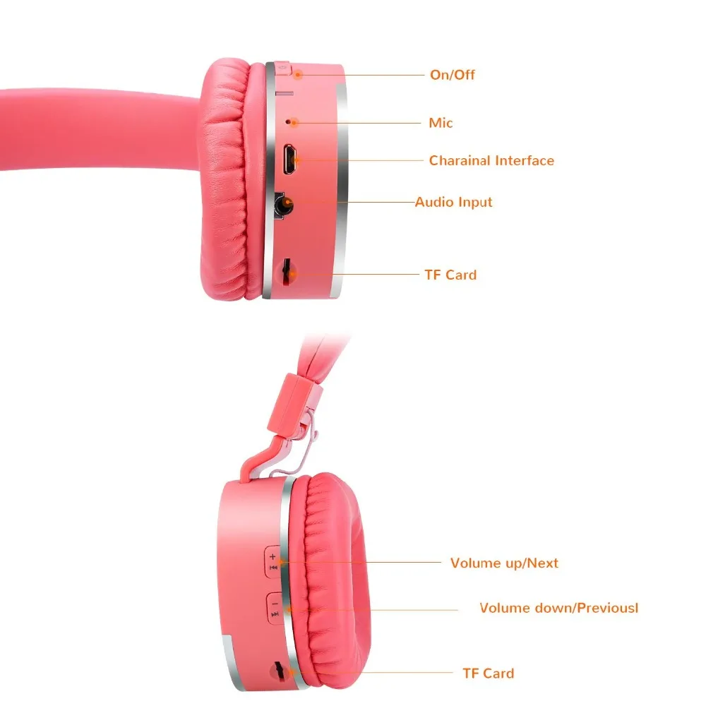 E86 Детские беспроводные Bluetooth наушники Складная повязка на голову игровые детские наушники стерео с микрофоном для iphone Xiaomi huawei samsung