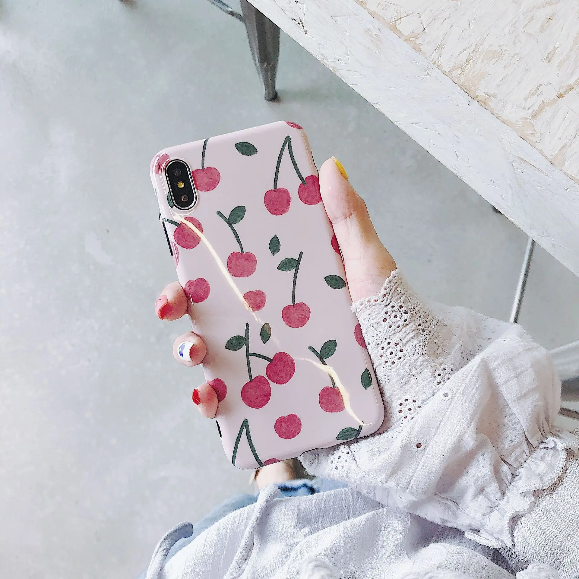 

Pink Cute Fruit Cherry Phone Case For Huawei P20 P30 Pro Mate 20 Pro Nova 2s 3 3i 4 Honor 9 10 Cases Retro Soft Silicone Cover