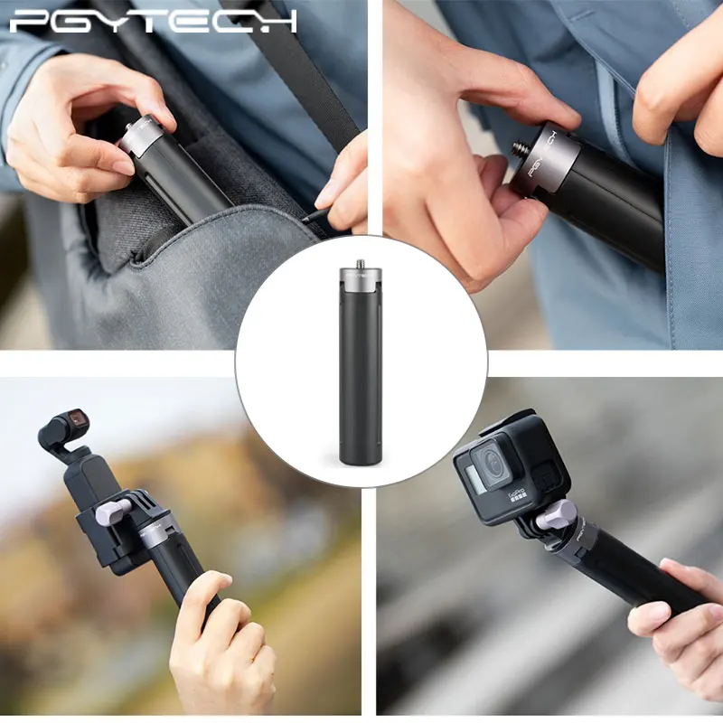 PGYTECH штатив с мини ручкой настольный для DJI OSMO Pocket 2 GoPro 9 8 экшн камеры 1/4 резьбовой