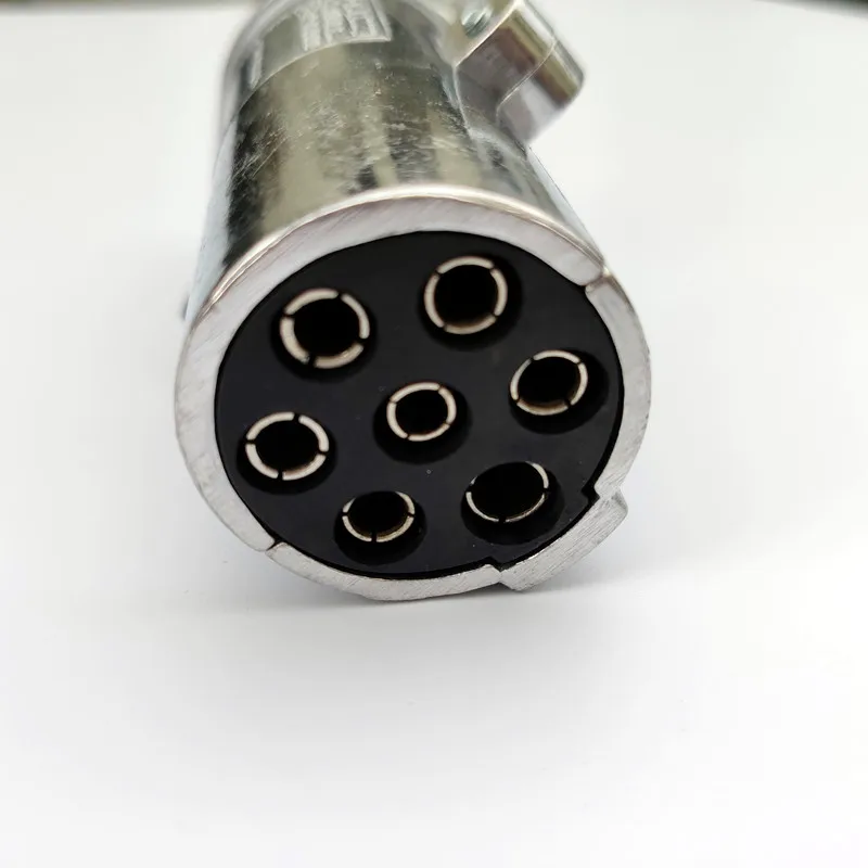 7 Pin 24V Metal Towing Towbar Trailer Truck Plug Socket Set Wiring Connectors Electric RV Parts Camper Caranvan Accessories