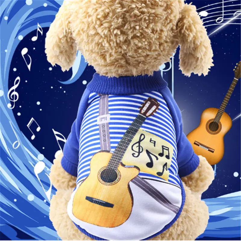 Guitarist uniform changing into dog clothes pet clothes cat spring autumn winter new two legged sweater fleece