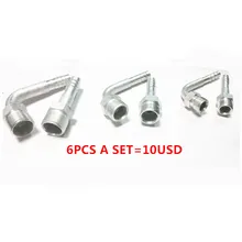 6 шт. в наборе) Зуб наружный шарнир, алюминиевый фитинг R134 3/8 1/2 5/8, алюминиевые шланги для кондиционера в авто шарнир