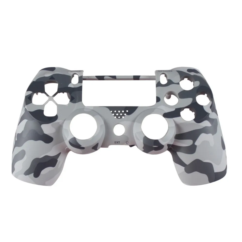 Camouflage Soft Touch Grip Front Housing Shell Faceplates Cover for PS4 Controller Dualshock 4 Gamepad JDM-001 JDM-011 JDM-020