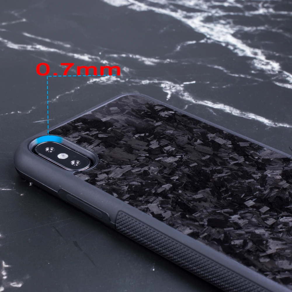 Чехол для iPhone X XS XR MAX 100% деловой настоящий кованый чехол из углеродного волокна
