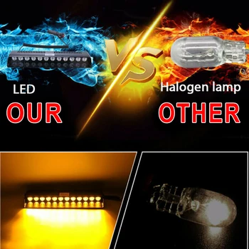 

1 Pc Amber Car Windshield LED Strobe Light Flashing Urgent Warning Lamp 12V New