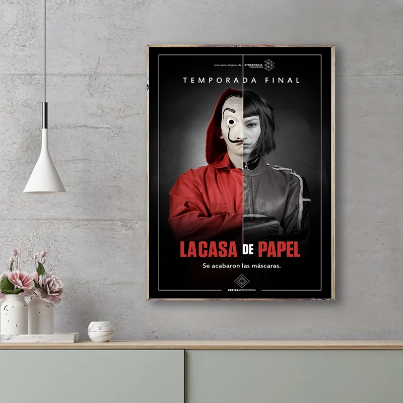 La casa de papel 3 плаката ТВ постер о киноискусстве для гостиной Настенный декор для детской комнаты 40x60 см 30x40 см