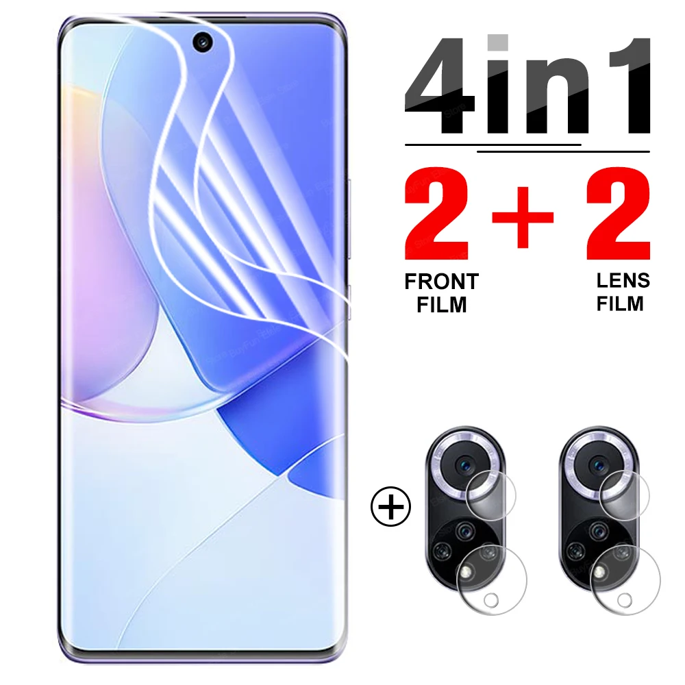 4 in 1 Hydrogel Film for Huawei nova 9 Pro Screen Protector Protective films For Nova9 NAM-LX9 AL00 Pro RTE-AL00 Film Not Glass best phone screen protector Screen Protectors