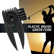 Durable Golf Cleaning Brush Golfer Kit D115 Plastic Golf Ball Fork Multifunctional Green Fork Portable Black Golf Ball Mark