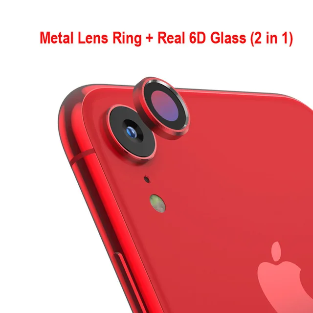 Задняя Камера объектив Экран протектор для iphone XR 6D закаленное Стекло металлическая задняя крышка для объектива Кольцо для макрообъектива чехол Крышка для iphone XR