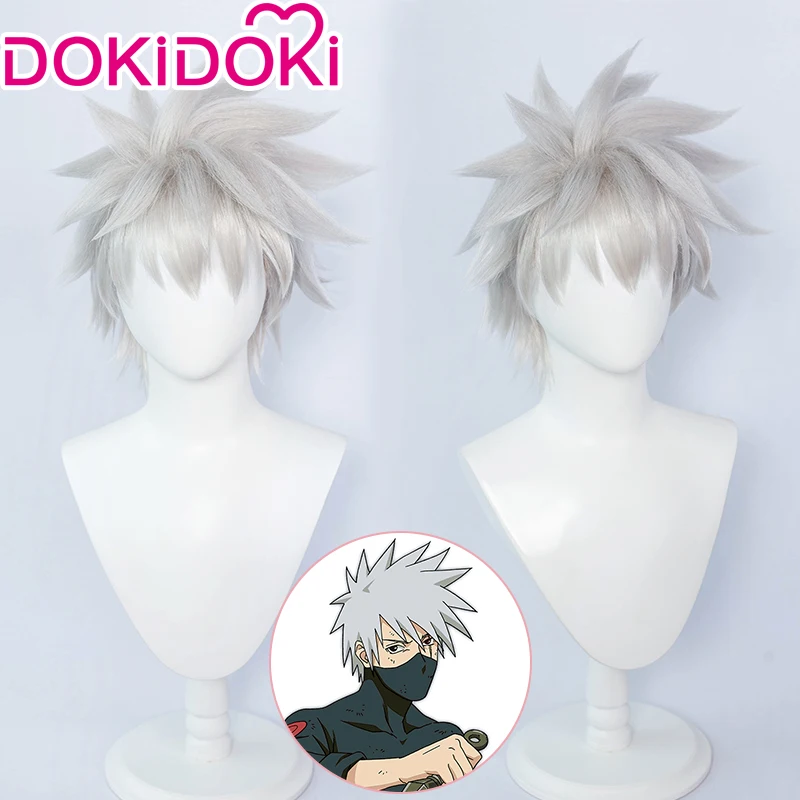 DokiDoki Аниме Косплей Gaara Wig Hatake Kakashi White Hair |