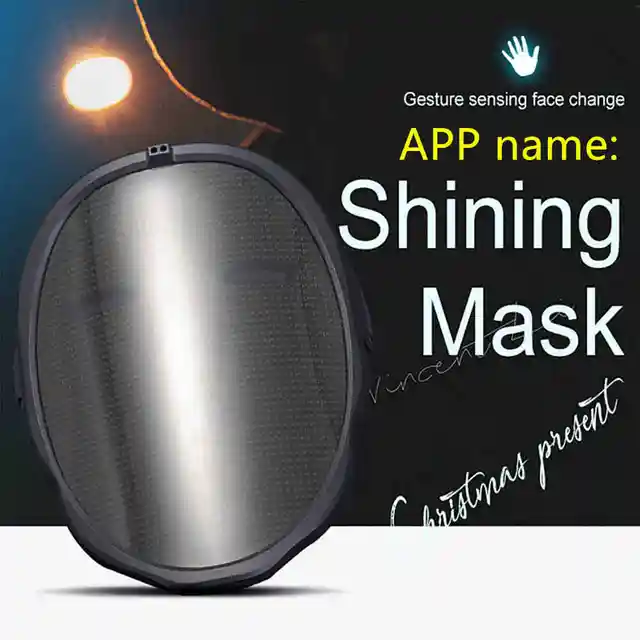 High-tech face mask with gesture sensing for skin rejuvenation and skincare. Perfect for beauty routines, anti-aging, and facial treatments. Innovative mask designed for skincare enthusiasts.