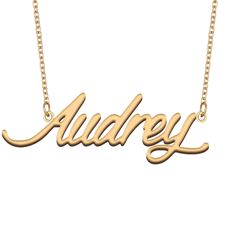 

Necklace with Name Audrey for His Her Family Member Best Friend Birthday Gifts on Christmas Mother Day Valentine's Day